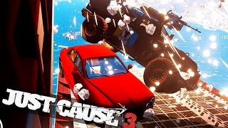 JUST CAUSE 3 CAR BOMBING FROM A PLANE! :: Just Cause 3 Crazy Stunts