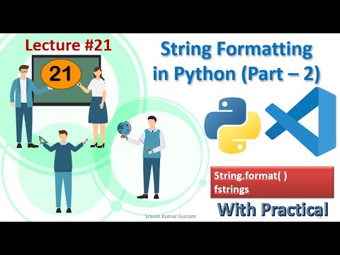 #21.fstrings And Format( ) Method In Python|| String Formatting In ...