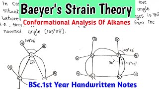 Baeyer's Strain Theory | Realative Stability Of Ring Compunds | Drawbacks Of Theory | #chemistry