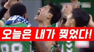 SK의 숨통을 끊어 버린 DB 김훈의 포효!! (4쿼터 3점 3개)_201115