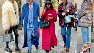 WINTER FASHION 2025 🇮🇹STYLISH WINTER OUTFITS MILAN STREET STYLE #vanityfair #whatarepeoplewearing