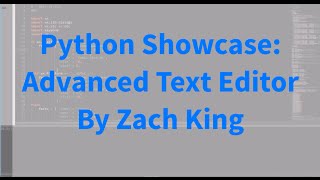 Python Advanced Text Editor Showcase