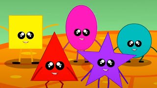 Five Little Shapes, Nursery Rhyme and Fruit Song for Children