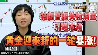 特朗普铜关税调查引爆市场，黄金迎来新的一轮暴涨！#黄金 #金价 #国际金价 #今日金价#黄金每日分析