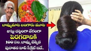 జుట్టు వేగంగా పెంచే ప్రాచీనకాలం నాటి సీక్రెట్🔥100 సం . బామ్మ చెప్పిన సూపర్ ఫాస్ట్ హెయిర్ గ్రోత్ టిప్