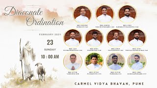 Diaconate Ordination 2025 | Carmel Vidya Bhavan, Pune | 23 February 2025