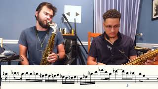 Transcription: Saxologic and Ryan Devlin play Softly, As in a Morning Sunrise