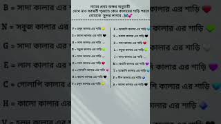 নামের প্রথম অক্ষর অনুযায়ী দেখে নাও সরস্বতী পূজাতে কোন কালারের শাড়ি পরলে তোমাকে সুন্দর লাগবে