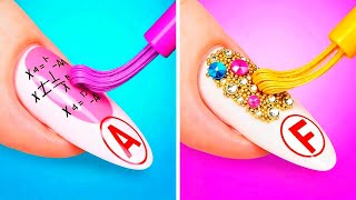 GOOD VS BAD Nail Hacks || Who is better? Cool Beauty Hacks \u0026 Viral Gadgets by 123 GO! LOL