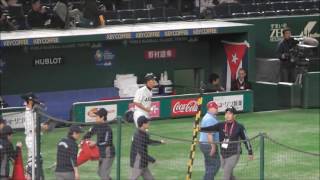 【WBC侍J】捕手陣キャッチボール～2017/3/7@東京ドーム