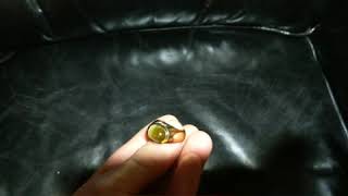 Men's Chrysoberyl Cat's Eye Ring in Gold with Ideal \