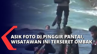 Detik-Detik Penyelamatan Wisatawan yang Terseret Arus Ombak di Pantai Pelabuhan Ratu