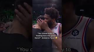 Embiid Teases Tatum After 51-Point Game 7 Win 😅 #shorts