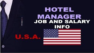 Hotel Manager Salary in The USA - Jobs and Wages in the United States