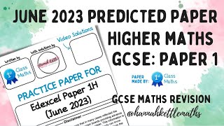 GCSE Maths Predicted Paper Edexcel Higher Non-Calculator 19th May 2023 | GCSE Maths Revision