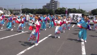 よさこい塾・ありがた屋（すずフェス2015）二日目・サンズ会場（和おどり・鳴子華）