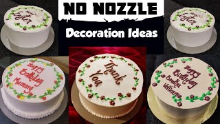 Nozzle നോട് No പറയാൻ റെഡി ആയോ ❓|Cake Decoration Without Nozzles Part 4| At She Bakes Frosting Ideas