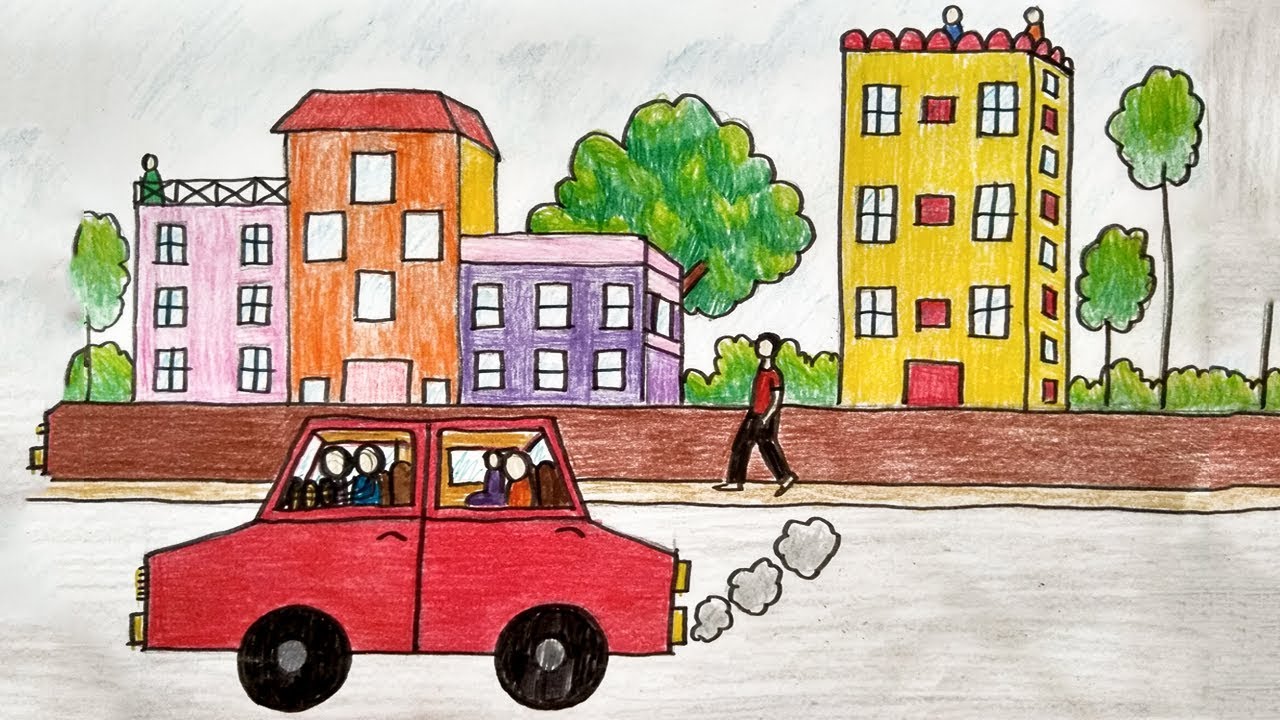 How To Draw A City Scene Rowwhole3