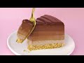 NO-BAKE CHOCOLATE CHEESECAKE with ombre effect | Chocolate dessert recipe