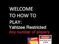 How to play Yahtzee Restricted #dicegames