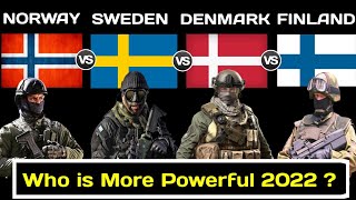 Norway vs Sweden vs denmark vs Finland Military Power Comparison 2022 | Nordic Countries | Finland