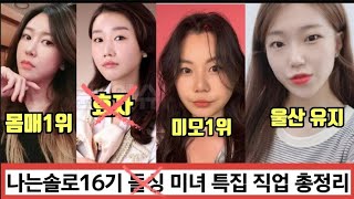 나는솔로16기 여성 출연자 직업 이혼사유 총정리(현숙,영숙,영자,순자,옥순)