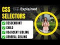 Selectors In CSS | Descendants, Child, Adjacent, General Selectors in CSS