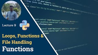 Python Lambda Function & Functions: Lecture 9 | Getting Started with Python | Satyajit Pattnaik