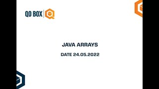 Java Arrays | QO-BOX