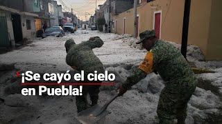 Puebla sufrió la furia de Tláloc | Cae intensa granizada que ocasionó caía de árboles e inundaciones