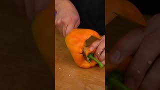 How to slice a mf bell pepper #shorts #food #hacks