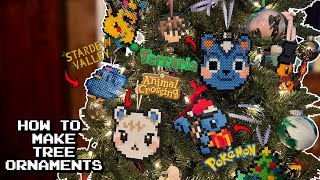 How to Make Perler Bead Christmas Tree Ornaments