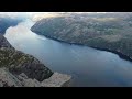 dangerous hiking preikestolen or prekestolen or pulpit rock or preacher s chair in rogaland norway