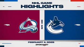 NHL Highlights | Avalanche vs. Canucks - February 4, 2025