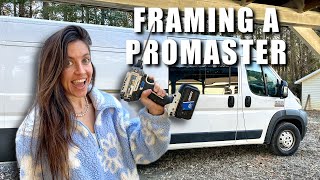 VAN BUILD | Framing Out A Camper Van \u0026 Adding Sound Deadener