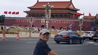 北京旅游（三）骑着单车逛北京就是方便 过神武门 实拍北海公园