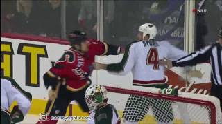 Clayton Stoner vs Tom Kostopoulos Dec 20, 2011