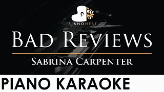 Sabrina Carpenter - Bad Reviews - Piano Karaoke Instrumental Cover with Lyrics