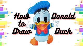 HOW TO DRAW DONALD DUCK EASY STEP BY STEP@art online