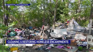 Cleanup efforts at one of Erie's largest homeless camps makes new progress