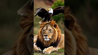 The eagle and the lion look like they are lovers 1\\3 #best #shorts