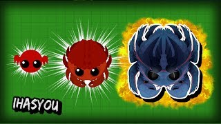 MOPE.IO HD KING CRAB EVOLUTION!! Best New HD Skin!! Mope.io New Update Review & King Crab Teaming!!