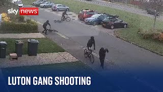 Luton: CCTV films gang shooting in broad daylight