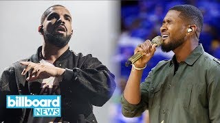 Drake Ties Usher for Most Weeks at No. 1 in a Year on Billboard Hot 100 | Billboard News