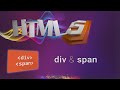 HTML for beginners 13:  div and span HTML elements