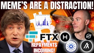 MEMECOIN's ARE HERE TO DISTRACT THE MASSES!!! FTX Repayments Start TOMORROW! Crypto Ouflows...