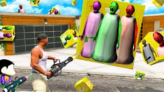 GTA 5 : FRANKLIN Opening BIGGEST "GRANNY" LUCKY BOXES in GTA 5! (GTA 5 mods)