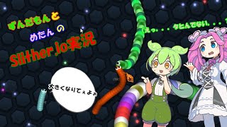 ずんだもんとめたんがスリザリオをしてみた【Slither.io】