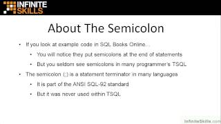 Microsoft SQL Server Exam 70-461 Tutorial | About The Semicolon