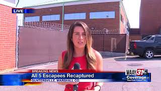 All 5 Marshall County Escapees Recaptured